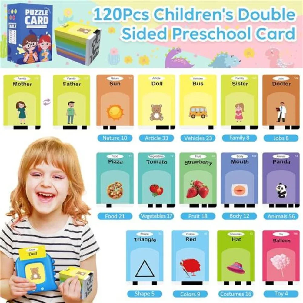 Talking Flash Cards,Kids Toddler Flash Cards with 240 Sight Words,Montessori